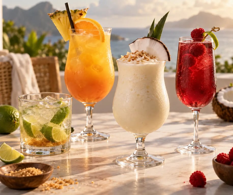 Cocktail antillaise avec Ti’Punch, Punch Planteur et autres boissons tropicales