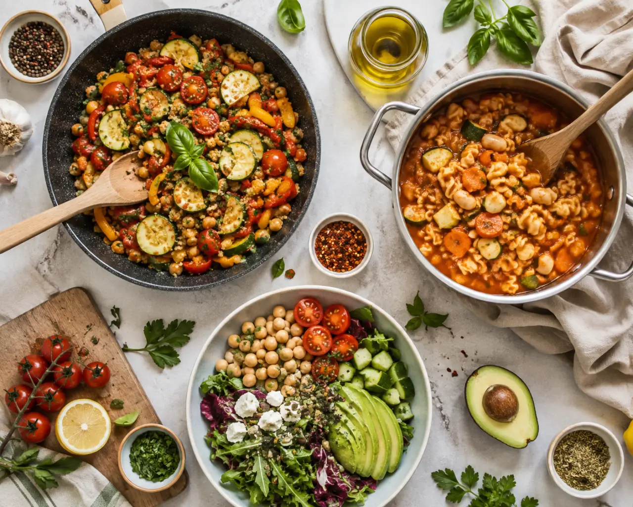 Repas sans four : des plats complets à la poêle, à la casserole ou sans cuisson