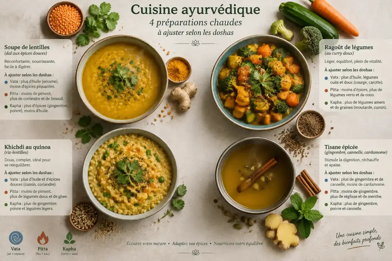 Cuisine ayurvédique : 4 préparations chaudes à ajuster selon les doshas