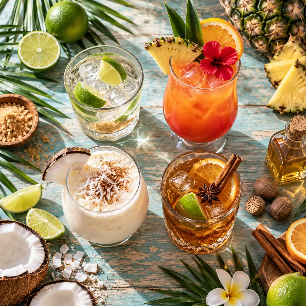Cocktails antillais : quatre recettes, du Ti’Punch au Punch Coco