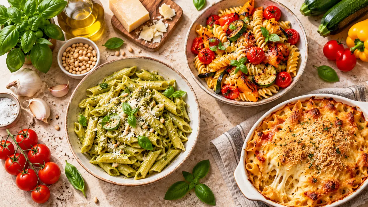 Pâtes végétariennes : du pesto express au gratin fondant, des idées pour chaque soir