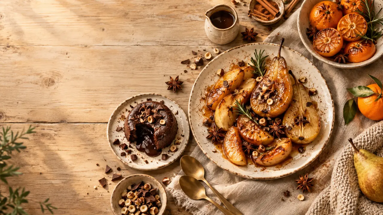 Desserts d’hiver faciles : fruits rôtis, chocolat et recettes sans passer l’après-midi en cuisine